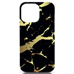 Marble Black, Kiss, Gold, Pretty iPhone 14 Pro Max Black UV Print Case