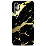 Marble Black, Kiss, Gold, Pretty Samsung Galaxy S24 6.2 Inch Black TPU UV Case