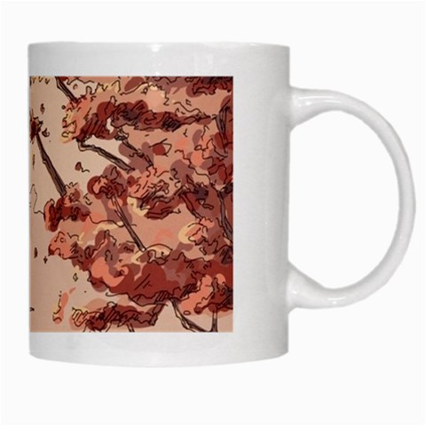 Pastel Nature , Art, Blue, Cute, Nature, Pink White Mug from ArtsNow.com Right