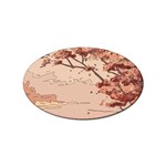 Pastel Nature , Art, Blue, Cute, Nature, Pink Sticker (Oval)