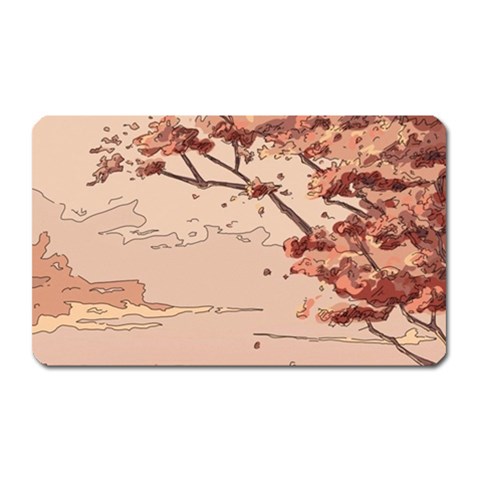 Pastel Nature , Art, Blue, Cute, Nature, Pink Magnet (Rectangular) from ArtsNow.com Front