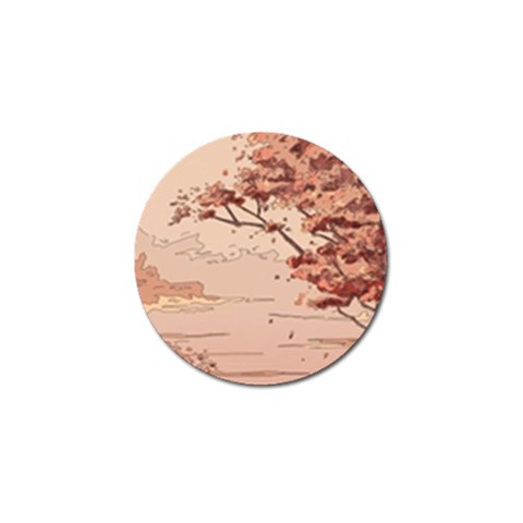 Pastel Nature , Art, Blue, Cute, Nature, Pink Golf Ball Marker (4 pack) from ArtsNow.com Front