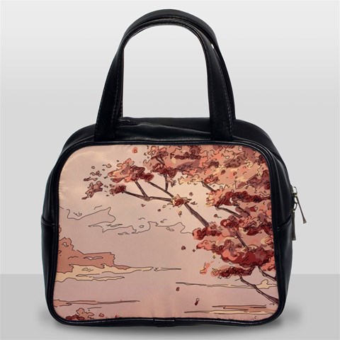 Pastel Nature , Art, Blue, Cute, Nature, Pink Classic Handbag (Two Sides) from ArtsNow.com Front