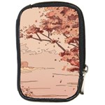 Pastel Nature , Art, Blue, Cute, Nature, Pink Compact Camera Leather Case