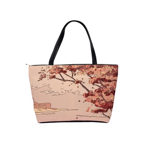 Pastel Nature , Art, Blue, Cute, Nature, Pink Classic Shoulder Handbag from ArtsNow.com Back