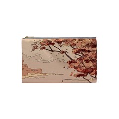 Pastel Nature , Art, Blue, Cute, Nature, Pink Cosmetic Bag (Small) from ArtsNow.com Front