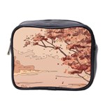 Pastel Nature , Art, Blue, Cute, Nature, Pink Mini Toiletries Bag (Two Sides)