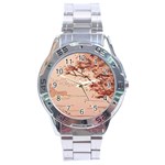 Pastel Nature , Art, Blue, Cute, Nature, Pink Stainless Steel Analogue Watch