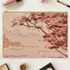 Pastel Nature , Art, Blue, Cute, Nature, Pink Cosmetic Bag (XXXL) from ArtsNow.com Front