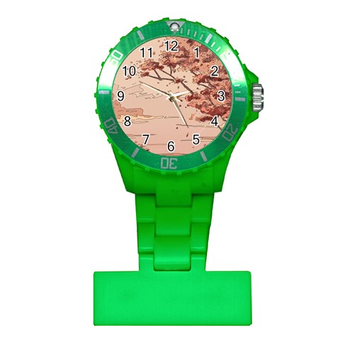 Pastel Nature , Art, Blue, Cute, Nature, Pink Plastic Nurses Watch from ArtsNow.com Front