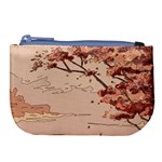 Pastel Nature , Art, Blue, Cute, Nature, Pink Large Coin Purse