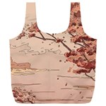 Pastel Nature , Art, Blue, Cute, Nature, Pink Full Print Recycle Bag (XXL)