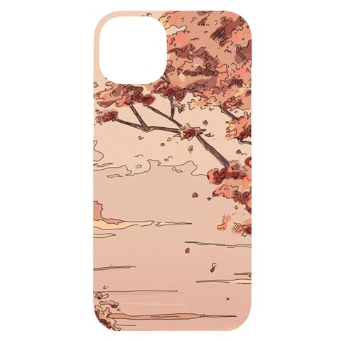 Pastel Nature , Art, Blue, Cute, Nature, Pink iPhone 14 Plus Black UV Print Case from ArtsNow.com Front