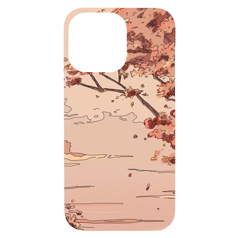 Pastel Nature , Art, Blue, Cute, Nature, Pink iPhone 14 Pro Max Black UV Print Case from ArtsNow.com Front