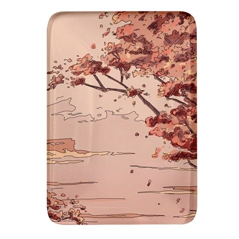 Pastel Nature , Art, Blue, Cute, Nature, Pink Rectangular Glass Fridge Magnet (4 pack) from ArtsNow.com Front