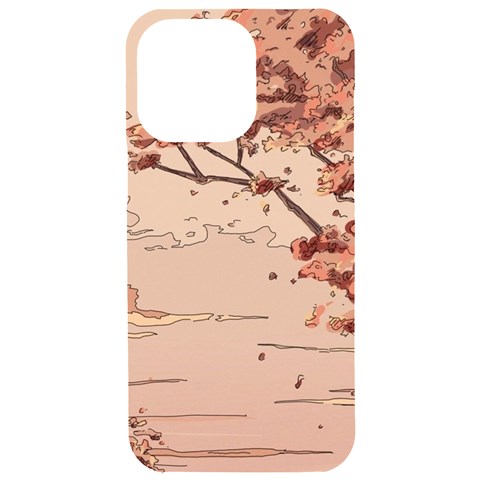 Pastel Nature , Art, Blue, Cute, Nature, Pink iPhone 15 Pro Max Black UV Print PC Hardshell Case from ArtsNow.com Front