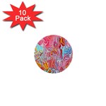 Marbling art 1  Mini Buttons (10 pack) 