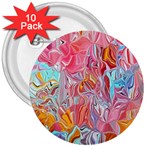 Marbling art 3  Buttons (10 pack) 