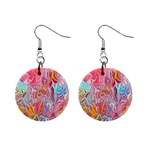 Marbling art Mini Button Earrings