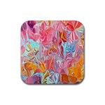 Marbling art Rubber Coaster (Square)