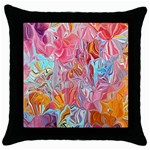 Marbling art Throw Pillow Case (Black)