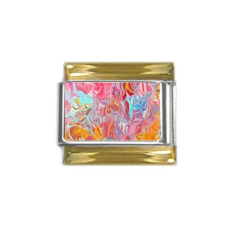 Marbling art Gold Trim Italian Charm (9mm) from ArtsNow.com Front