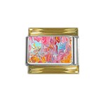 Marbling art Gold Trim Italian Charm (9mm)