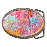 Marbling art Belt Buckles