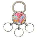 Marbling art 3-Ring Key Chain