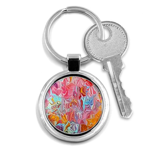 Marbling art Key Chain (Round) from ArtsNow.com Front