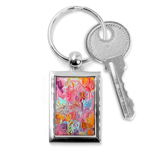 Marbling art Key Chain (Rectangle) from ArtsNow.com Front