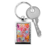 Marbling art Key Chain (Rectangle)