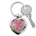 Marbling art Key Chain (Heart)