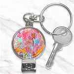 Marbling art Nail Clippers Key Chain