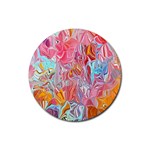 Marbling art Rubber Coaster (Round)