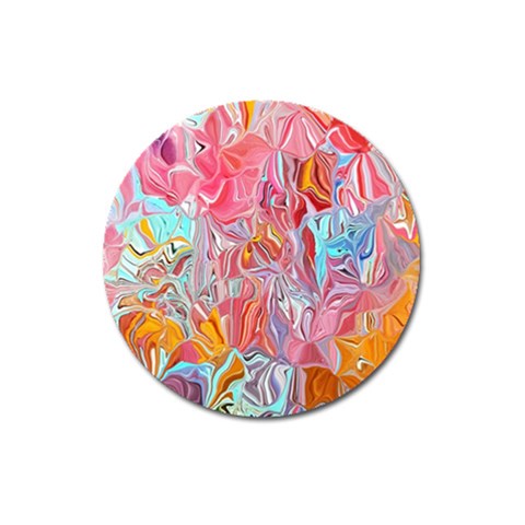 Marbling art Magnet 3  (Round) from ArtsNow.com Front