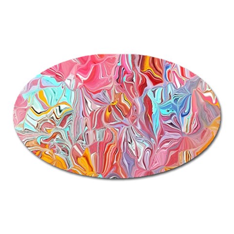 Marbling art Oval Magnet from ArtsNow.com Front