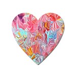 Marbling art Heart Magnet