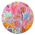 Marbling art Magnet 5  (Round)