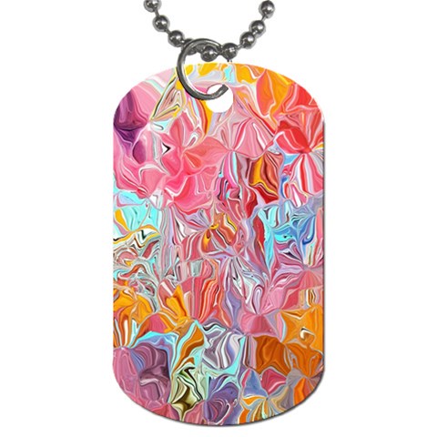 Marbling art Dog Tag (One Side) from ArtsNow.com Front