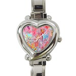 Marbling art Heart Italian Charm Watch