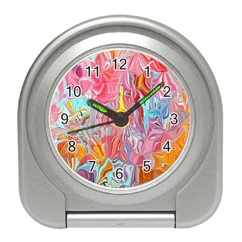 Marbling art Travel Alarm Clock from ArtsNow.com Front