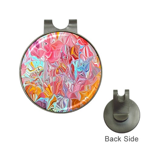 Marbling art Hat Clips with Golf Markers from ArtsNow.com Front