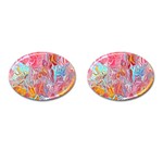 Marbling art Cufflinks (Oval)