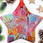 Marbling art Star Ornament (Two Sides)