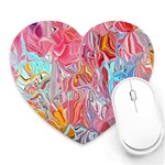 Marbling art Heart Mousepad