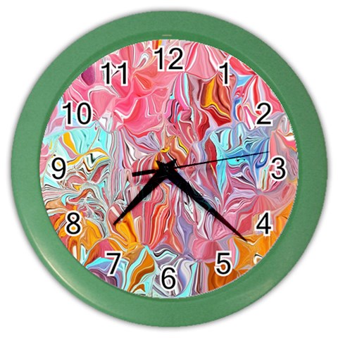 Marbling art Color Wall Clock from ArtsNow.com Front