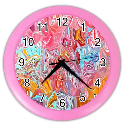 Marbling art Color Wall Clock from ArtsNow.com Front