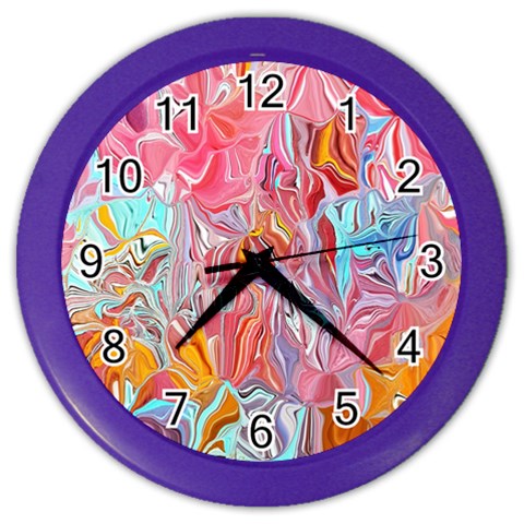 Marbling art Color Wall Clock from ArtsNow.com Front