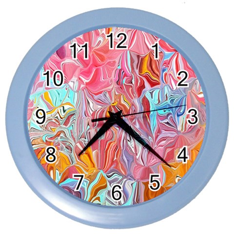 Marbling art Color Wall Clock from ArtsNow.com Front